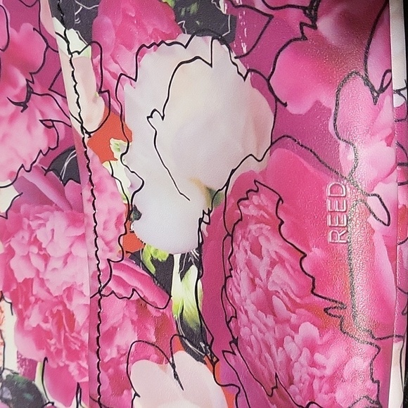 Reed Modern American Luxury Pink Floral 11" x 8" Clutch Purse - Picture 11 of 11